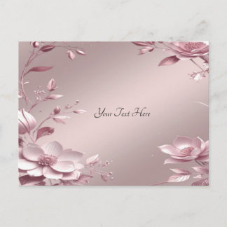 Delicate Pink Floral Postcard