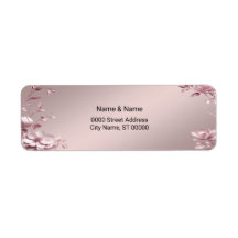 Delicate Pink Floral Return Address Label