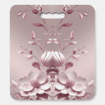 Delicate Pink Floral Stadium Seat Cushion
