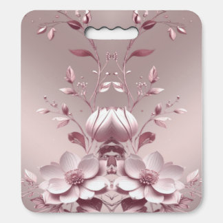 Delicate Pink Floral Stadium Seat Cushion