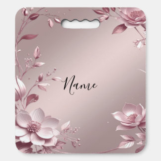 Delicate Pink Floral Stadium Seat Cushion