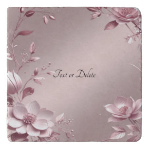 Delicate Pink Floral Trivet