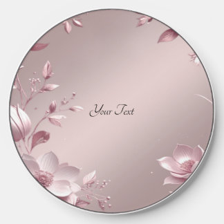 Delicate Pink Floral Wireless Charger