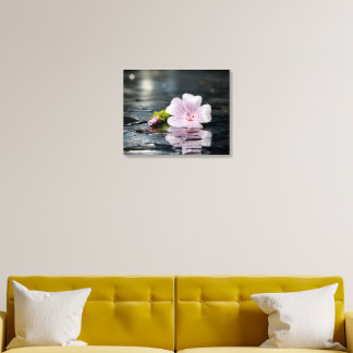 Delicate Pink Flower Acrylic Photo Tile