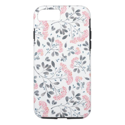 Delicate Pink Flowers Pattern iPhone 87 Case