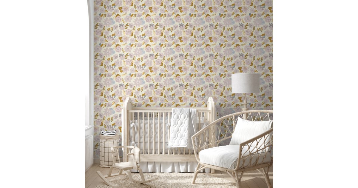 Delicate pink flowers wallpaper Zazzle