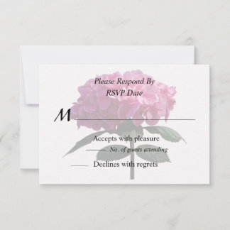 Delicate Pink Hydrangea RSVP Card