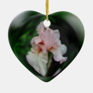 Delicate Pink Iris Flower Art Ornament