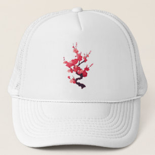 Delicate Pink Japanese Cherry Tree Twig Trucker Hat