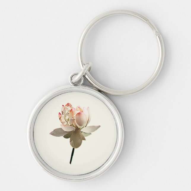 Delicate Pink Lotus Keychain (Front)