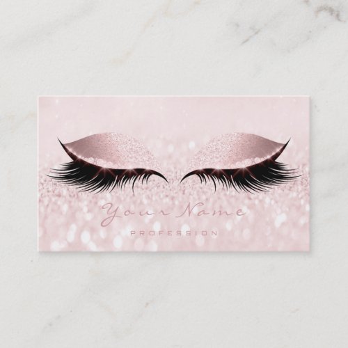 Delicate Pink Loyalty Card Makeup Artist Lashes 10