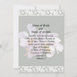 Delicate Pink Orcids Wedding Invitation Set