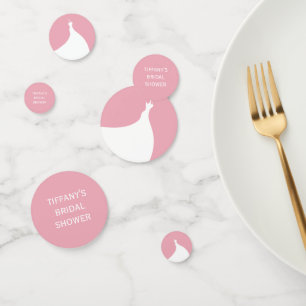 Delicate Pink Pearls Bridal Shower Table Confetti