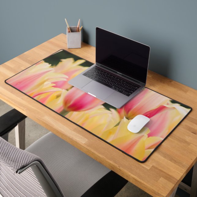 Delicate Pink Petals Desk Mat (Office 2)