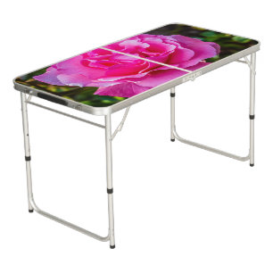 Delicate pink rose. beer pong table