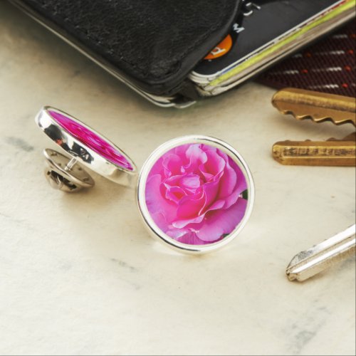 Delicate pink rose lapel pin