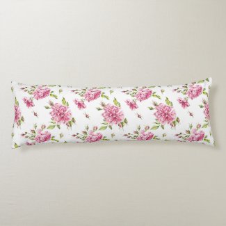 Delicate Pink Roses Body Pillow