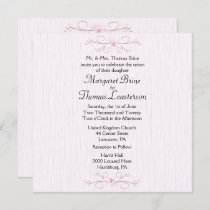 Delicate Pink Simplicity Wedding Invitation