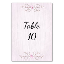 Delicate Pink Table Number
