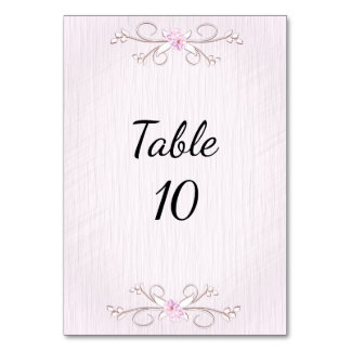Delicate Pink Table Number