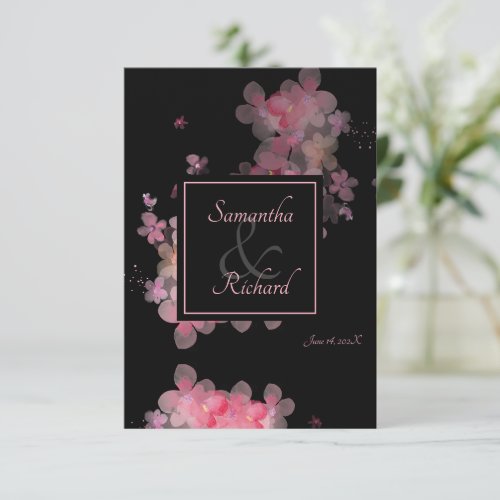 Delicate Pink Watercolor Floral Enclosure Card
