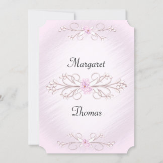 Delicate Pink Wedding Invitation 
