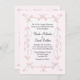 Delicate Pink Wedding Invitations