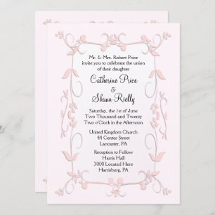 Delicate Pink Wedding Invitations