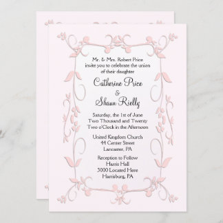 Delicate Pink Wedding Invitations