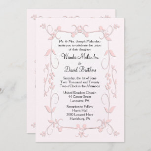 Delicate Pink Wedding Invitations