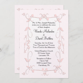 Delicate Pink Wedding Invitations