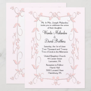 Delicate Pink Wedding Invitations