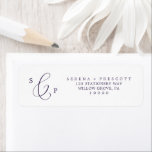 Delicate Plum Purple Calligraphy Return Address Label<br><div class="desc">These delicate plum purple calligraphy return address labels are perfect for a modern wedding. The romantic minimalist design features lovely and elegant dark purple typography on a white background with a clean and simple look. These labels can be used for a wedding, bridal shower, special event or any time you...</div>