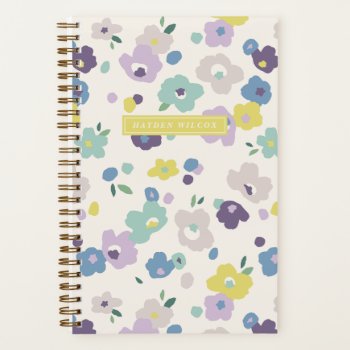 Delicate Posies Floral Journal Notebook - Purple by AmberBarkley at Zazzle