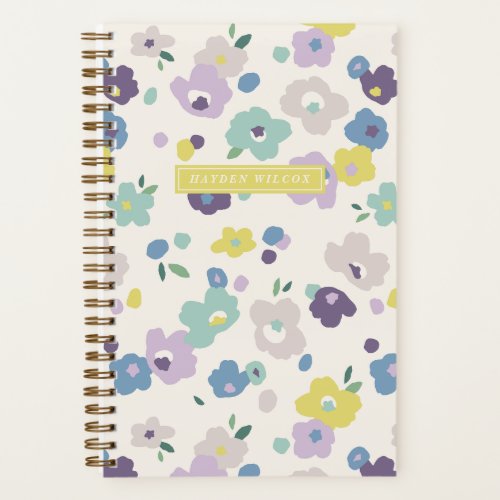 Delicate Posies Floral Journal Notebook _ Purple