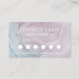 Delicate Purple Abstract Print Loyalty Card