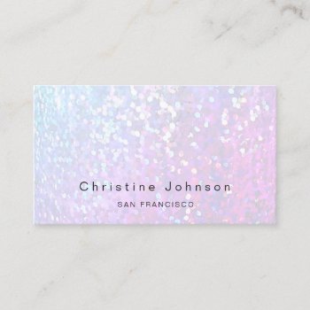 Delicate Purple Blue Bokeh Business Card by amoredesign at Zazzle