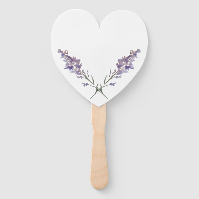 Delicate purple floral hand fan (Front)