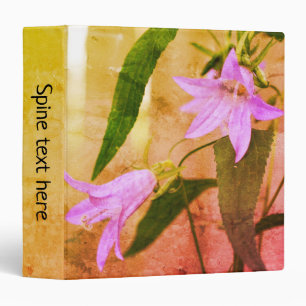 Delicate Purple Flowers Art Personalized 3 Ring Binder