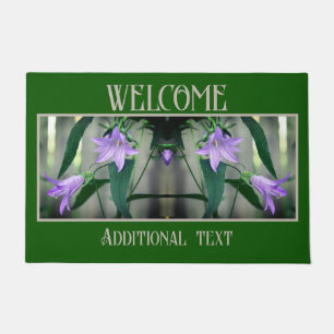 Delicate Purple Flowers Personalized Welcome Doormat