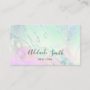 delicate purple green business card