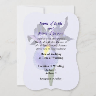 Delicate Purple Iris Wedding Products Invitation