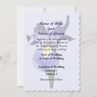 Delicate Purple Iris Wedding Products Invitation