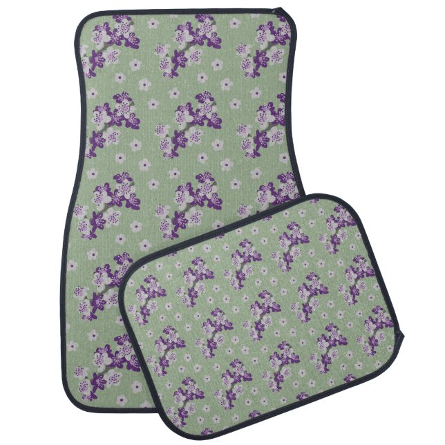 Delicate  purple Orchids Car Mat  (Set)