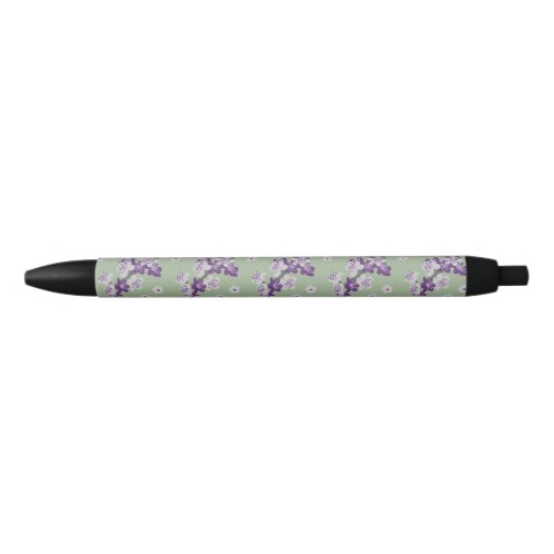 Delicate  purple Orchids Ink Pen 