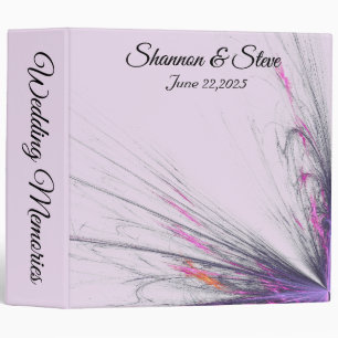 Delicate Purple Personal Wedding Memories 3 Ring Binder