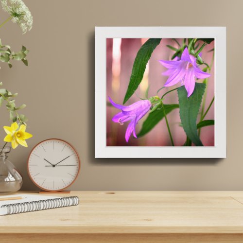 Delicate Purple Wildflowers Framed Framed Art