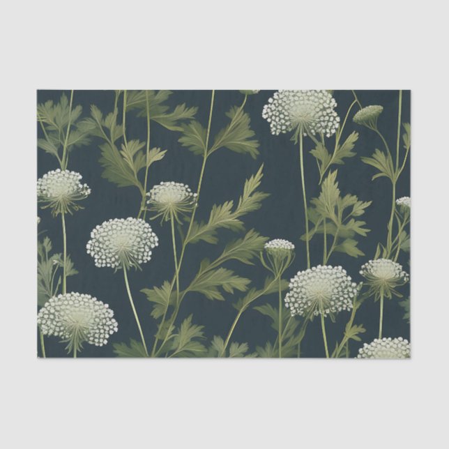 Delicate Queen Anne's Lace Pattern Tissue Paper (Front)