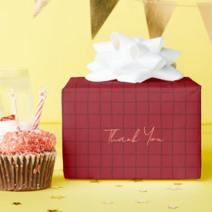 Delicate Red Checkered Wrapping Paper