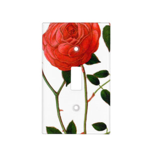 Delicate Red Rose Light Switch Cover
